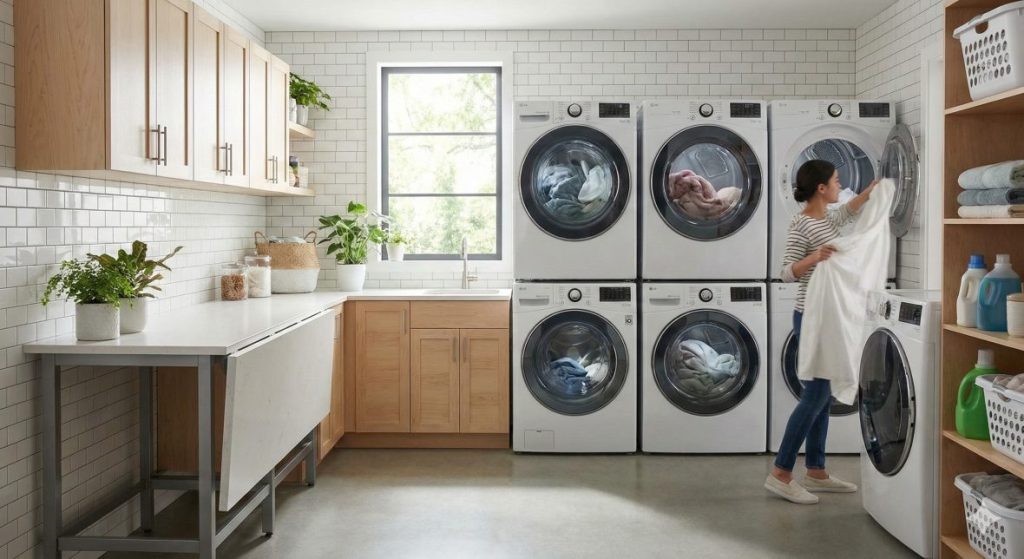 Everyday Clothes Washing in the Laundry Room